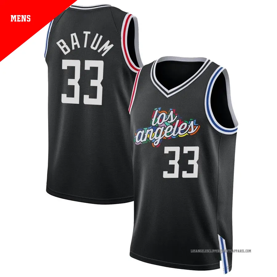 ＃33 Men's Nicolas Batum Los Angeles Clippers 2022/23 Swingman Black City Edition Jersey