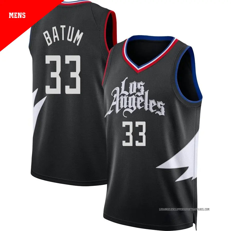 ＃33 Men's Nicolas Batum Los Angeles Clippers 2022/23 Swingman Black Statement Edition Jersey