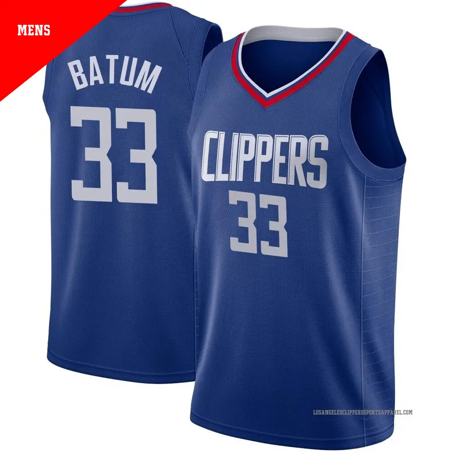 ＃33 Men's Nicolas Batum Los Angeles Clippers Blue Swingman JerseyIcon Edition