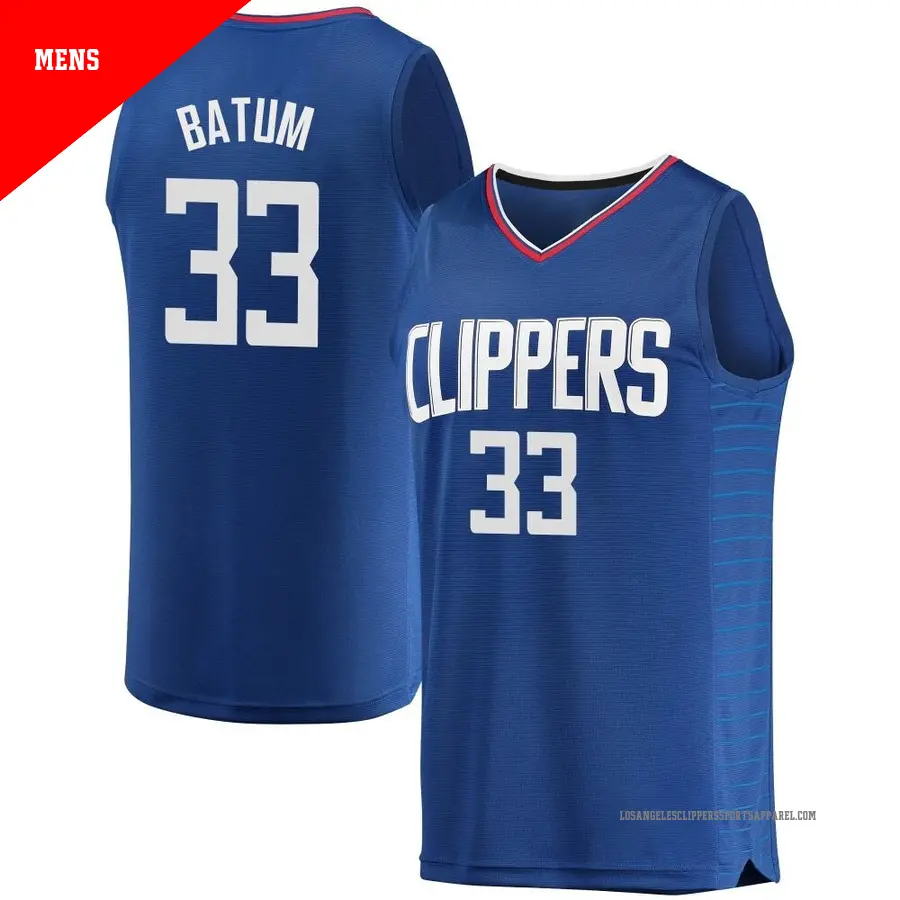 ＃33 Men's Nicolas Batum Los Angeles Clippers Royal Fast Break JerseyIcon Edition