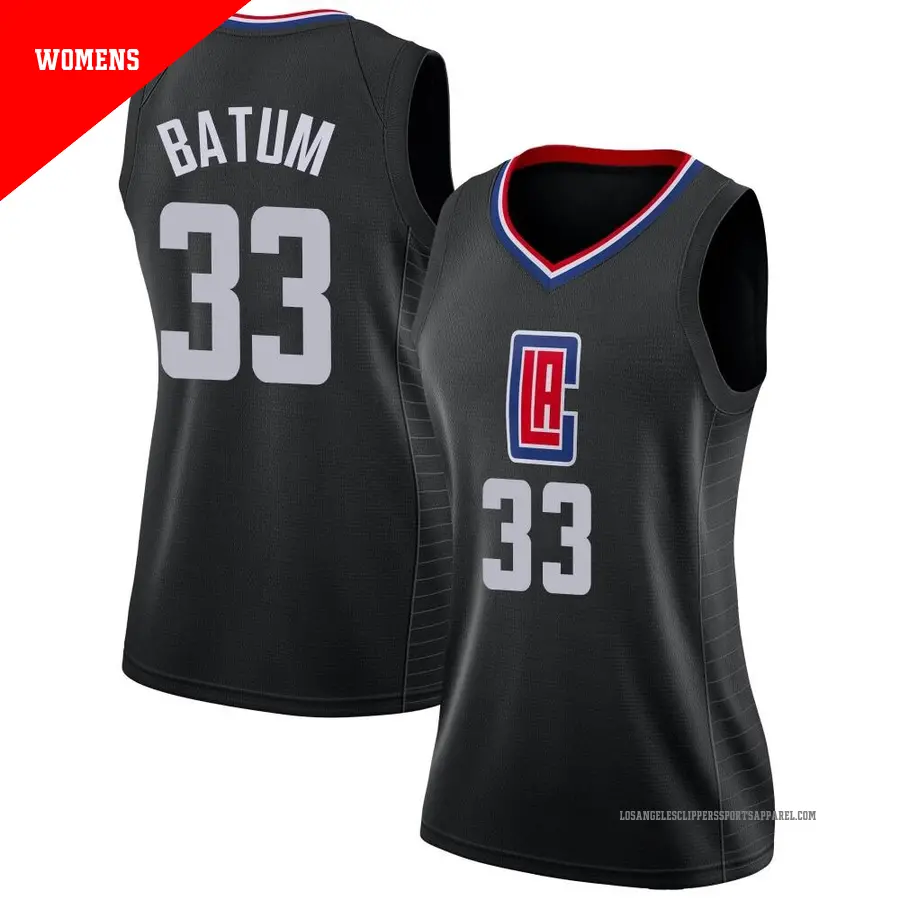 ＃33 Women's Nicolas Batum Los Angeles Clippers Black Swingman JerseyStatement Edition