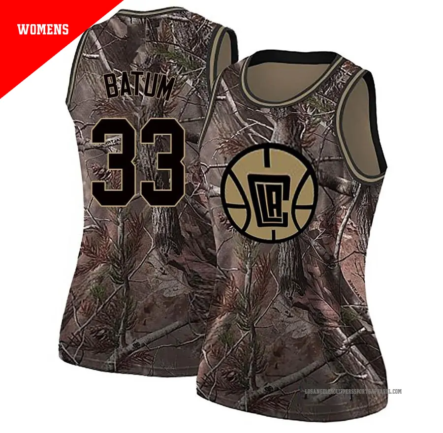 ＃33 Women's Nicolas Batum Los Angeles Clippers Camo Swingman Realtree Collection Jersey