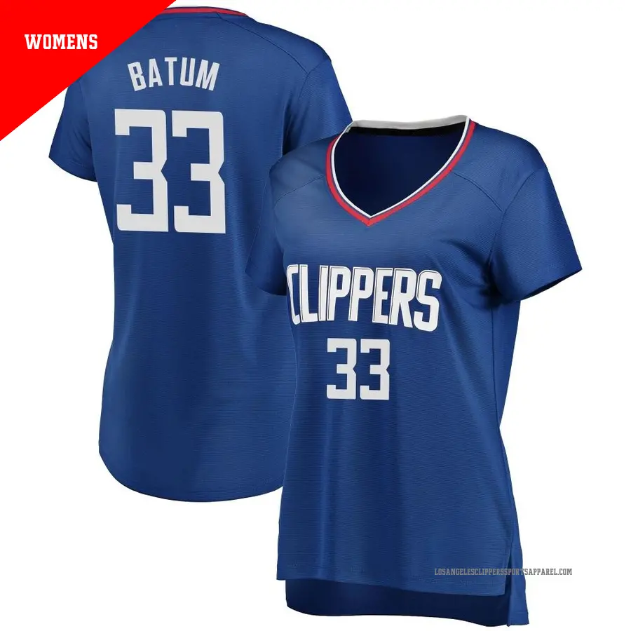 ＃33 Women's Nicolas Batum Los Angeles Clippers Royal Fast Break JerseyIcon Edition