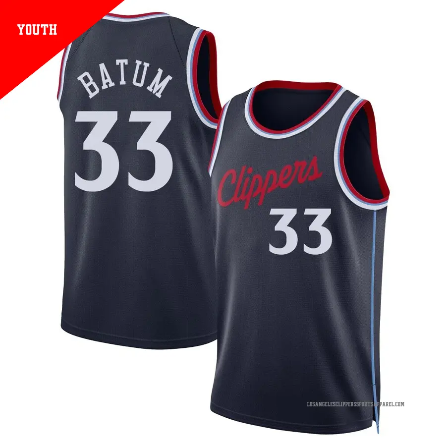 ＃33 Youth Nicolas Batum Los Angeles Clippers 2024/25 Swingman Navy Classic Edition Jersey